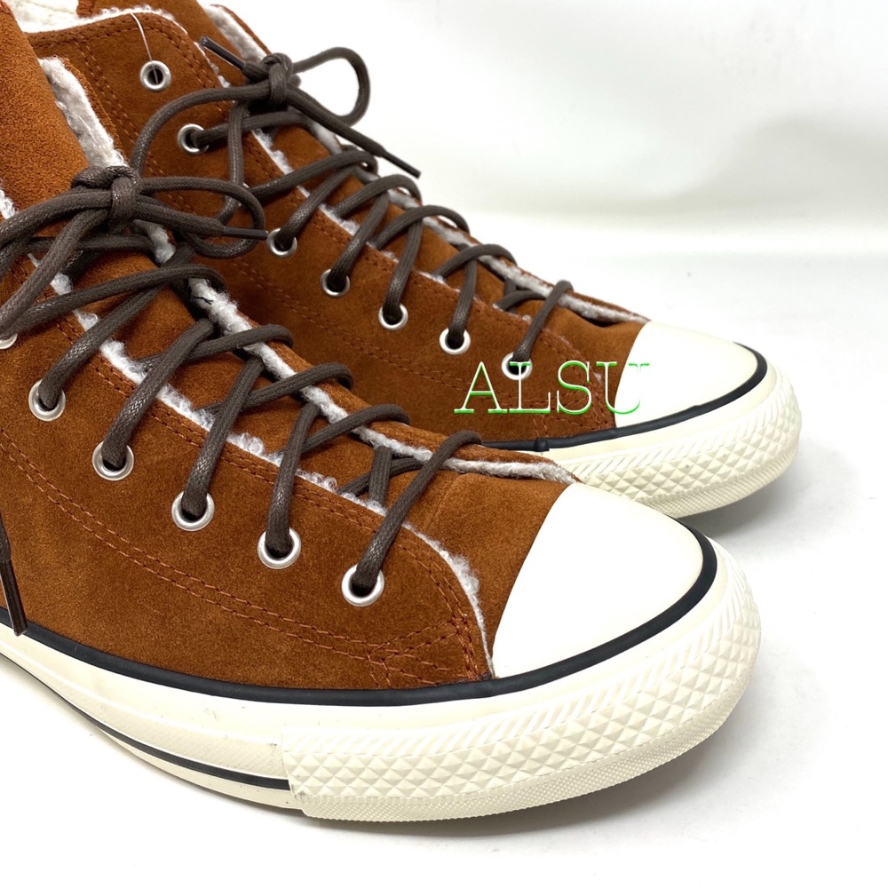 Converse Ctas High Suede Fur Cinnamon Women Sneake - Picture 3 of 9